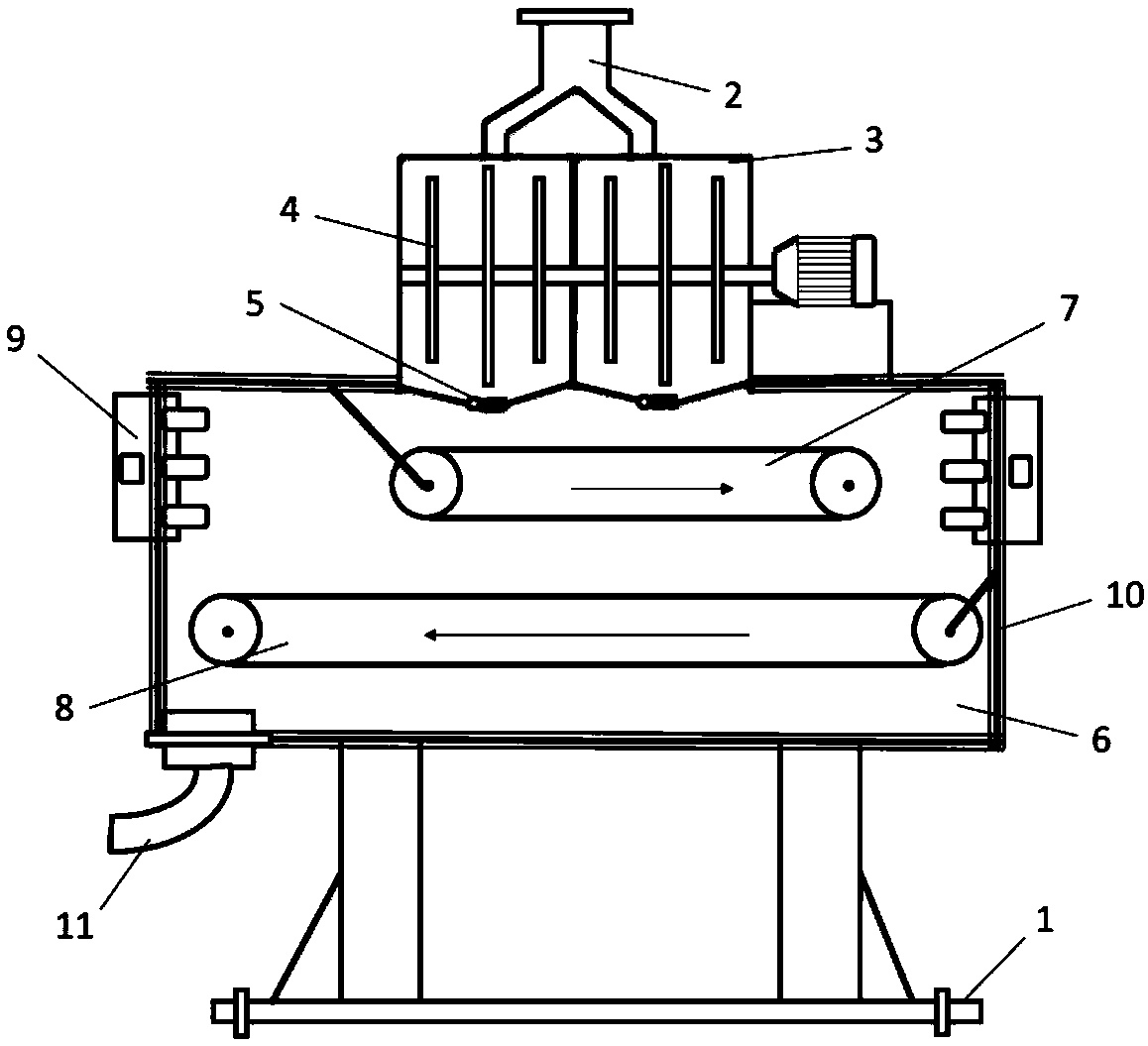 Powder dispersion and drying device