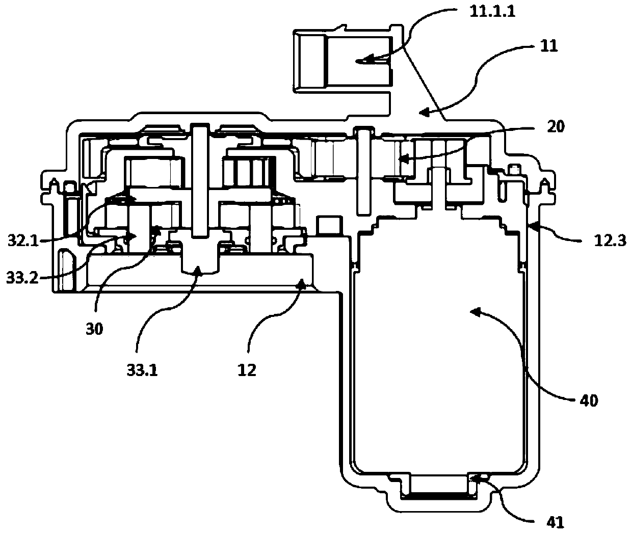 Electronic parking brake actuating mechanism