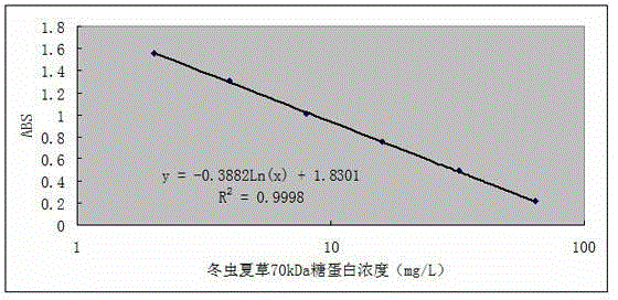 Kit for enzyme-linked immunosorbent assay of cordyceps sinensis and preparation method of kit