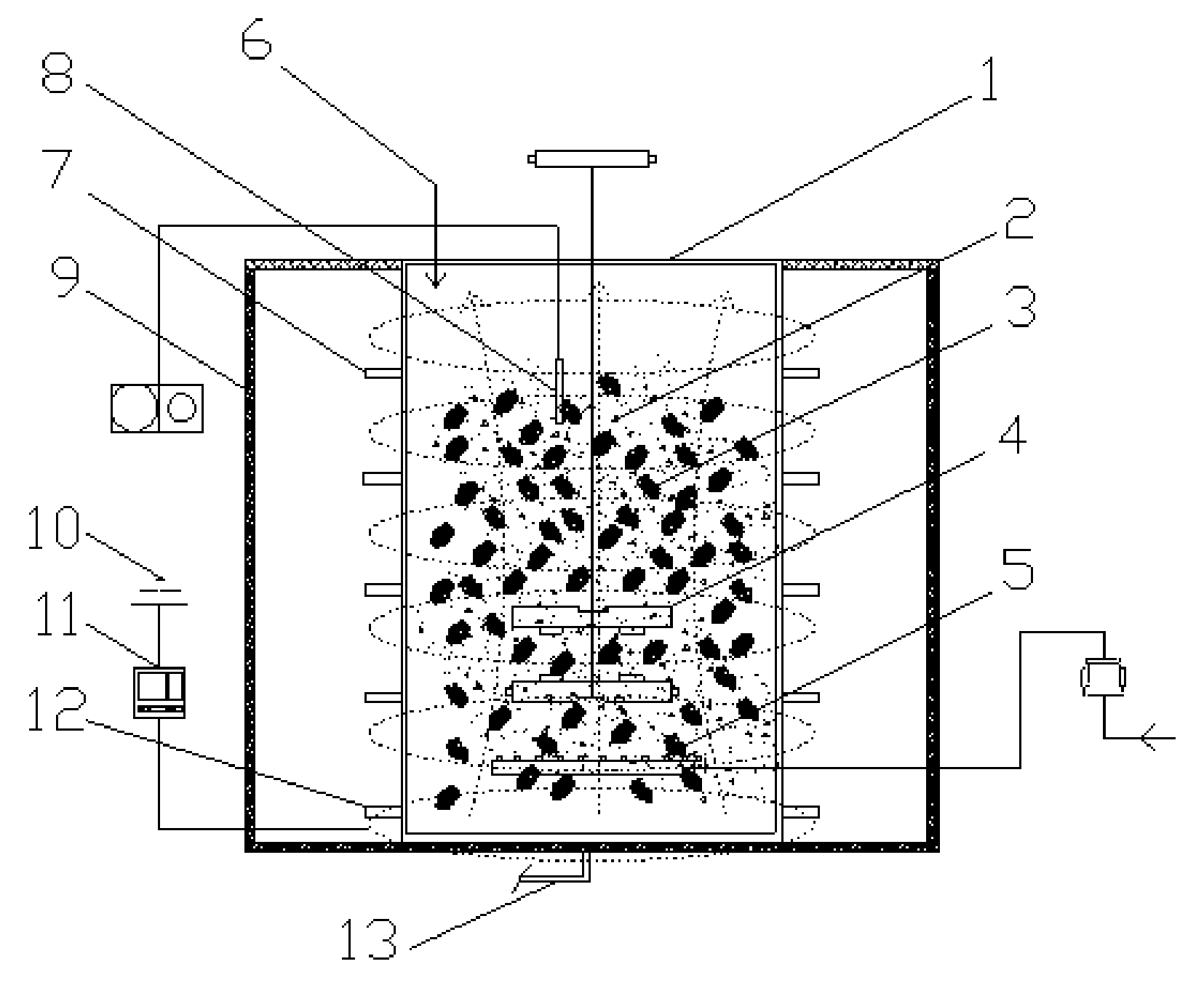Device and method for sewage treatment using variable magnetic field