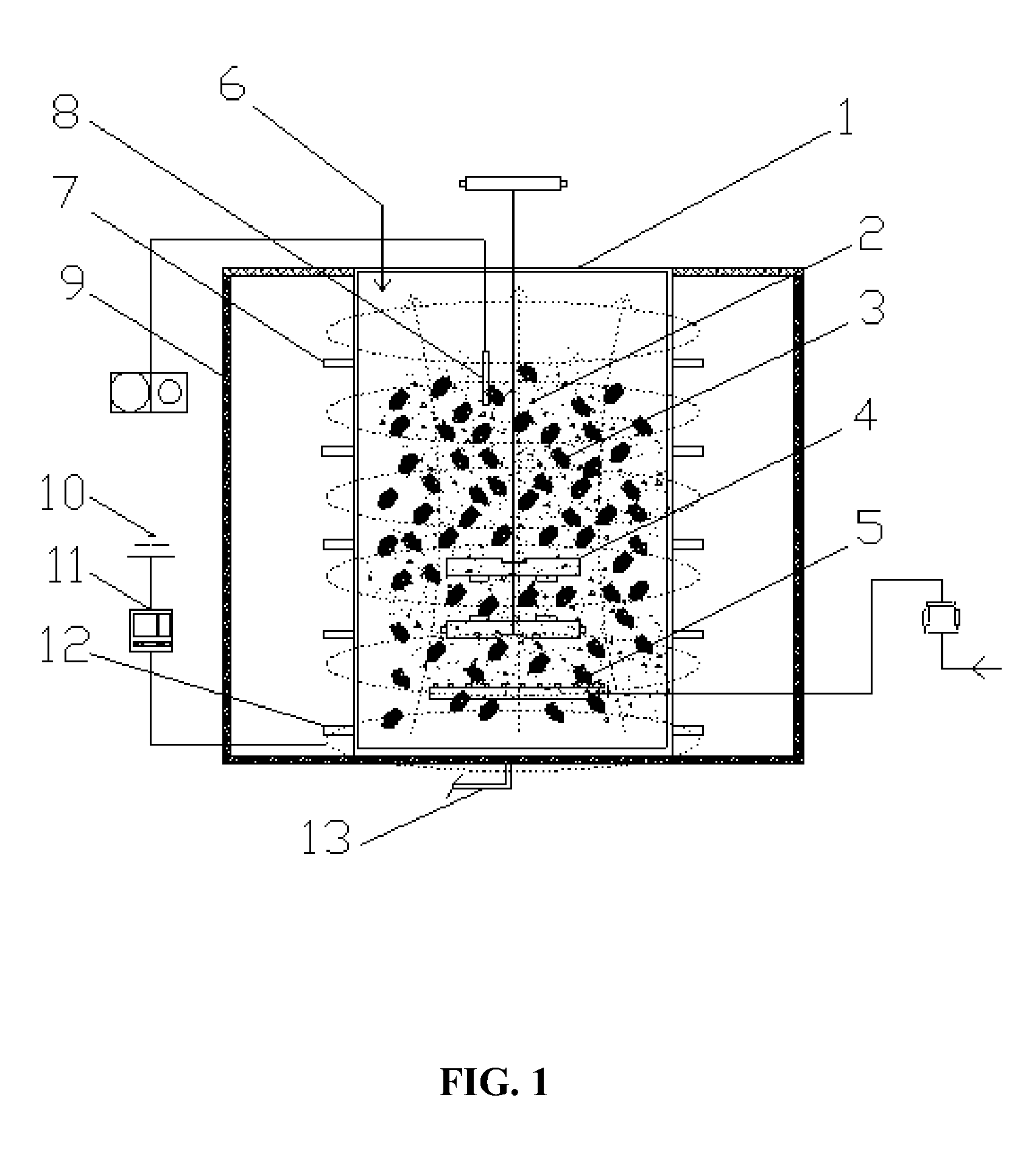 Device and method for sewage treatment using variable magnetic field