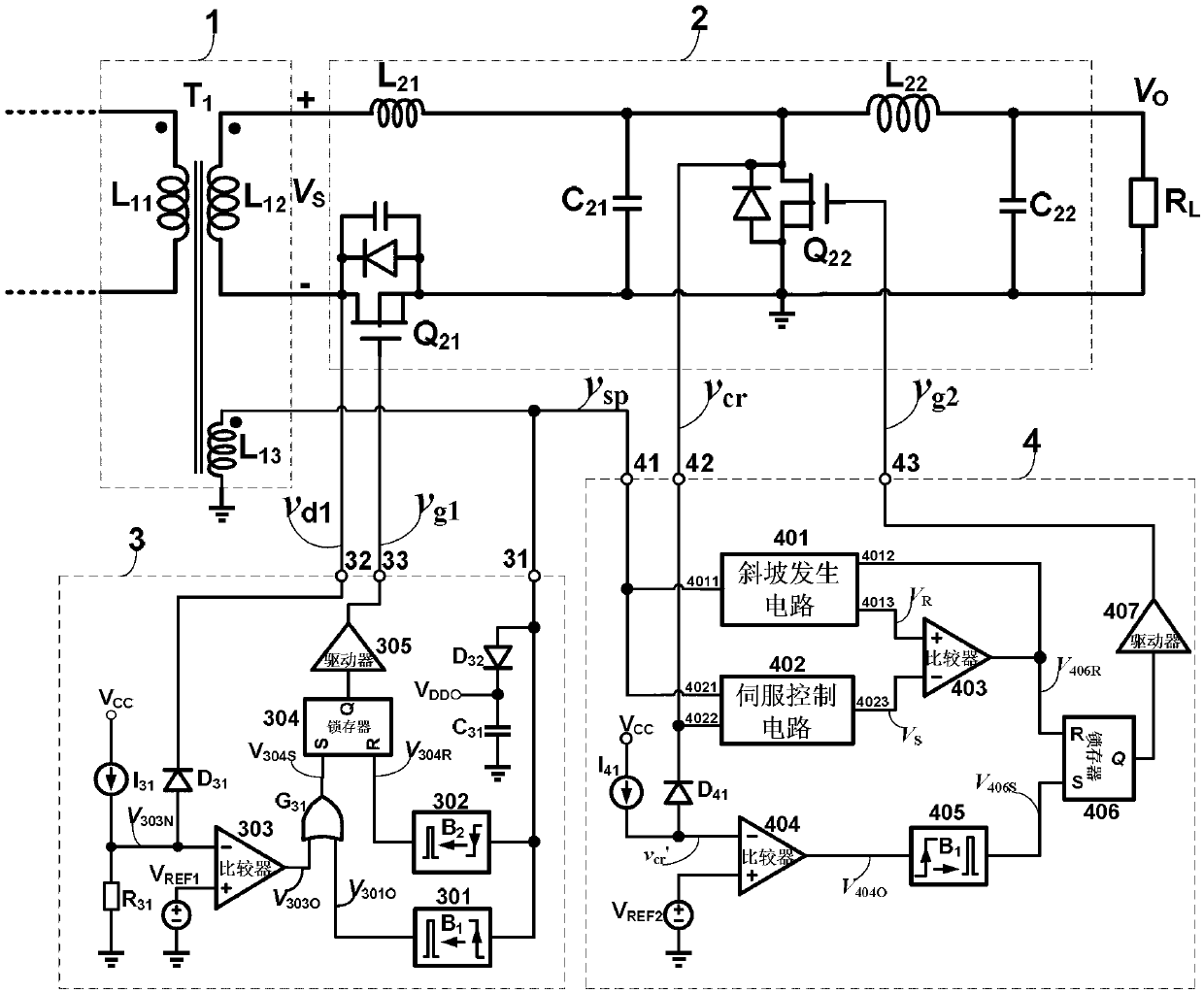 Quasi-resonance converter synchronous rectification circuit