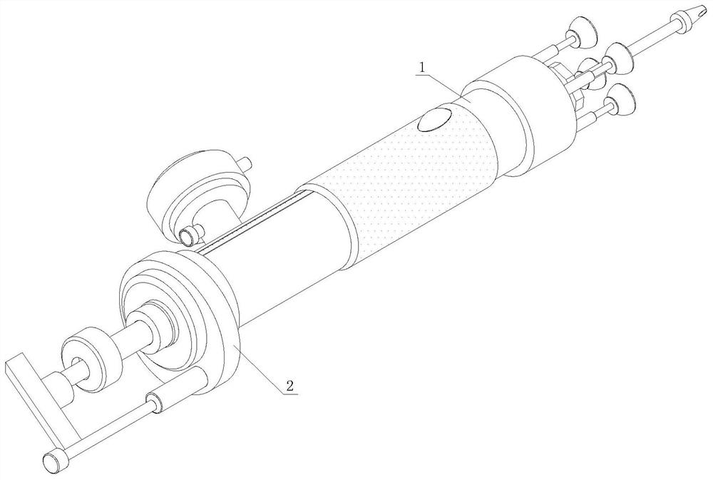 Contrast agent injection device for cardiovascular angiography examination in cardiovascular medicine department and implementation method thereof