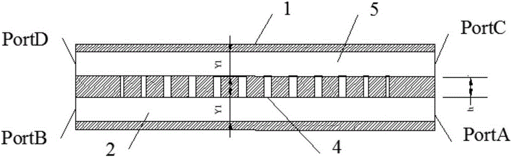 Ribbon electron beam traveling wave tube output structure