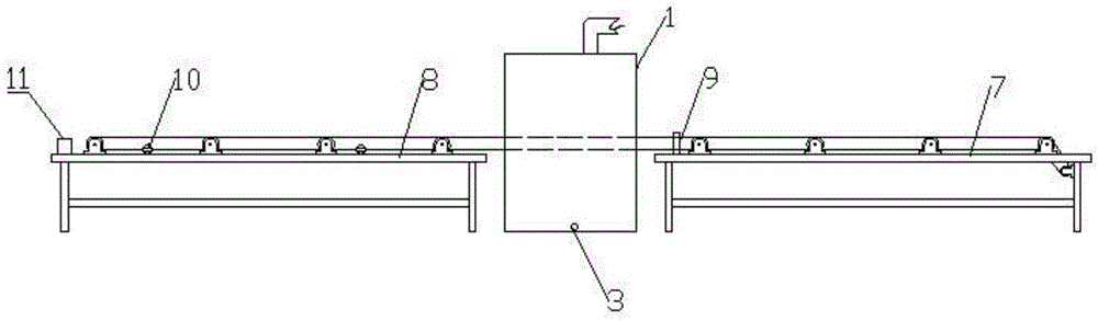 Paint spraying, airing and stacking integrated machine for C steels