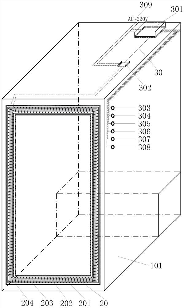 A refrigerator with adjustable sealing strength and its working method