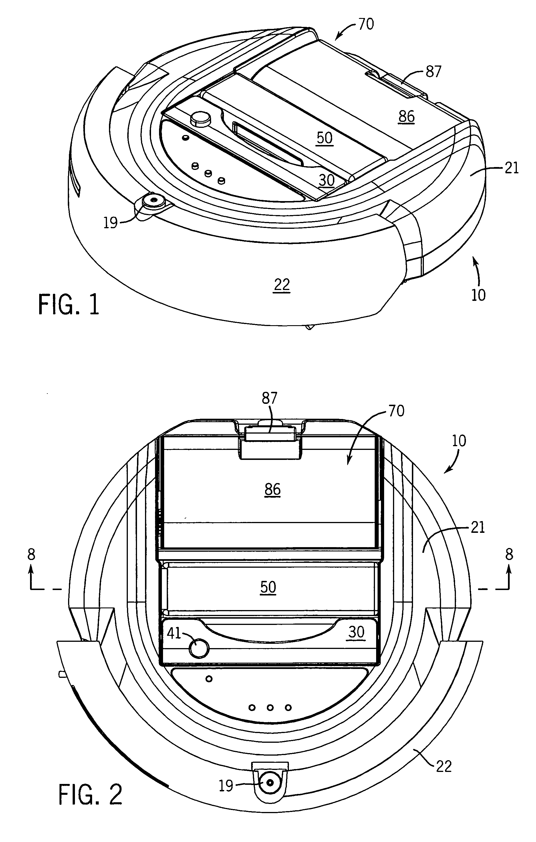Surface treating device with top load cartridge-based cleaning system