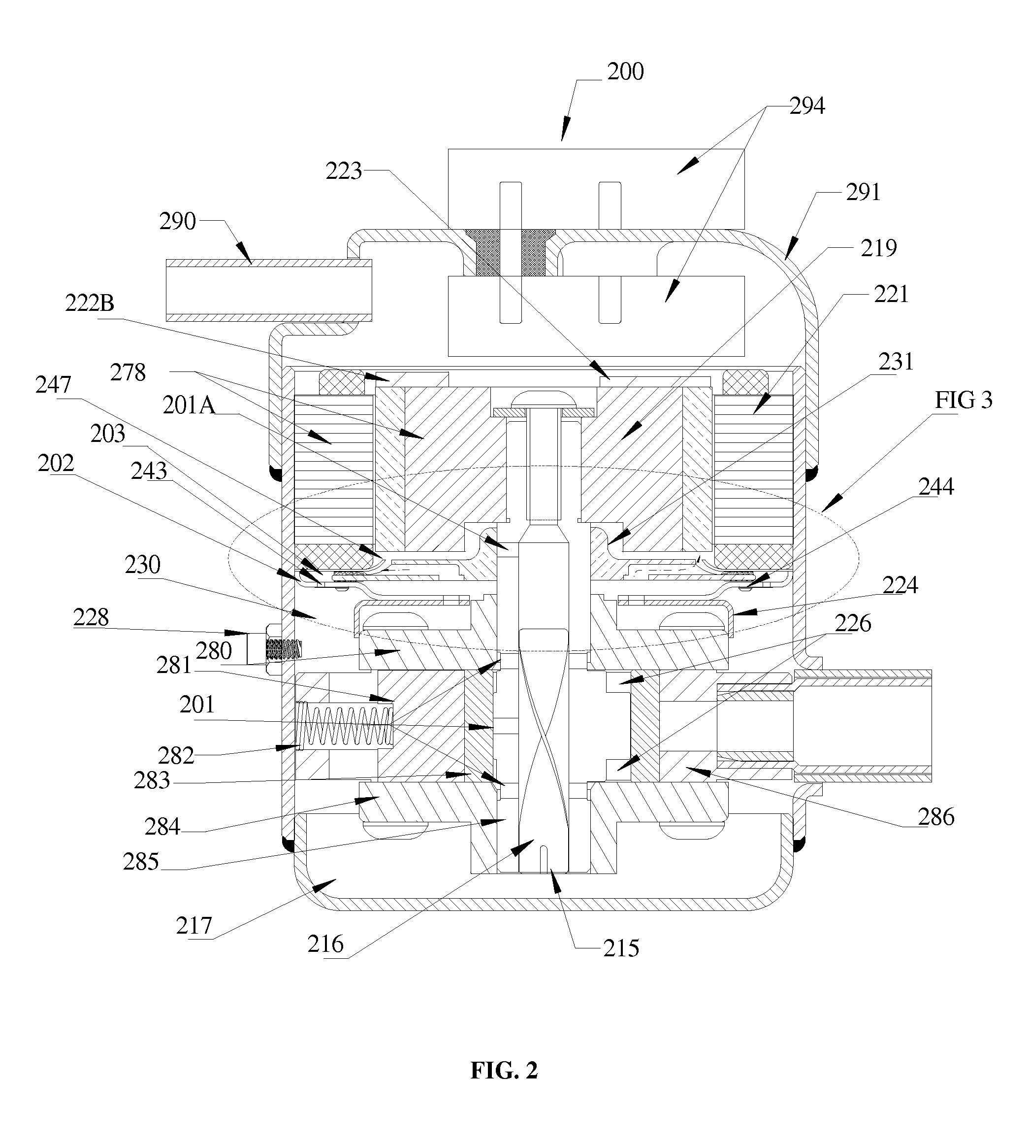 Orientation and gravity insensitive in-casing oil management system for fluid displacement devices, and methods related thereto