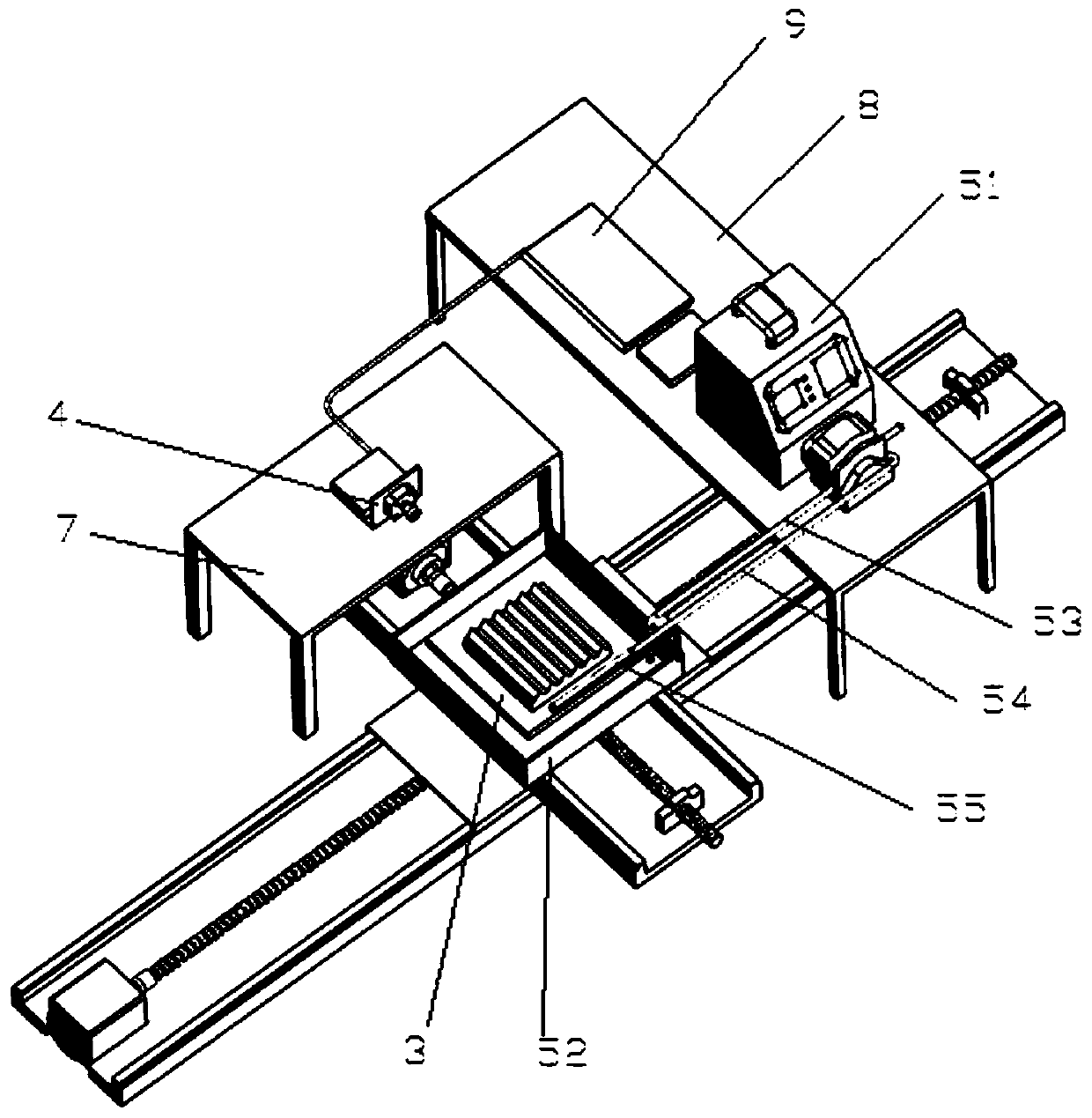 Self-identification multi-angle magnetic pole head chemical magnetic particle grinding machining device