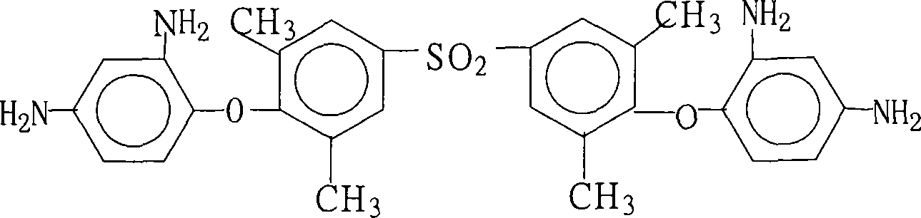 Method for preparing 4,4'-di(2,4-diamino phenoxy)-3,3',5,5'-tetramethyl diphenyl sulfone