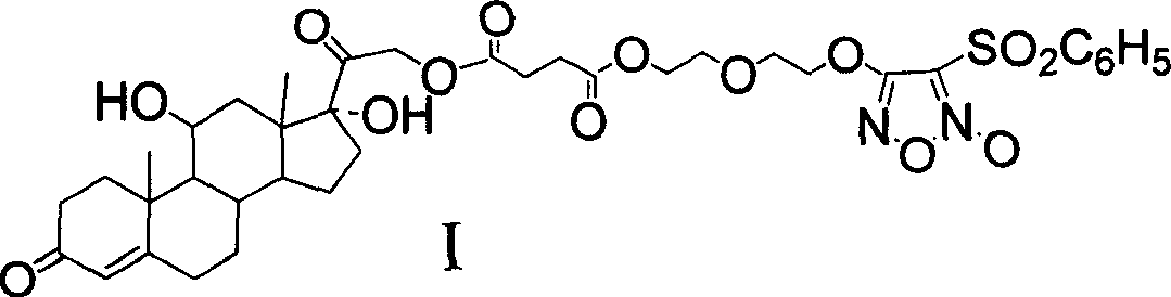 NO donor-type hydrocortisone derivative, its preparing method and antiphlogistic use