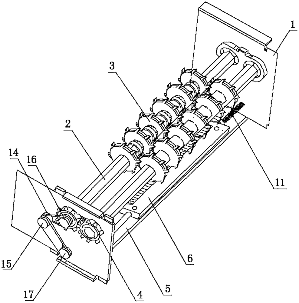 A paper shredder combination cutter integrated with vertical and horizontal cutting