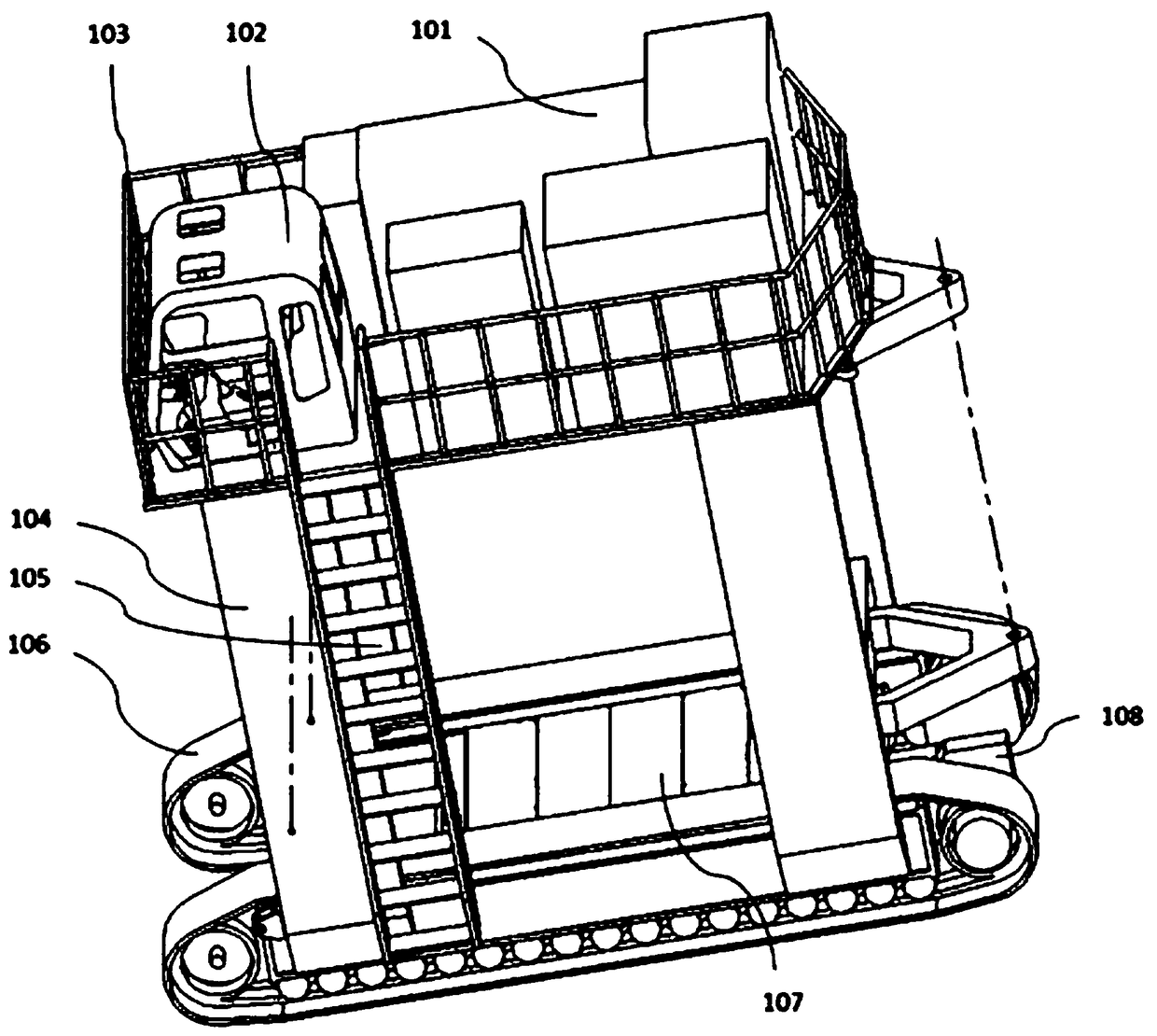 Continuous loading loader for open pit mines