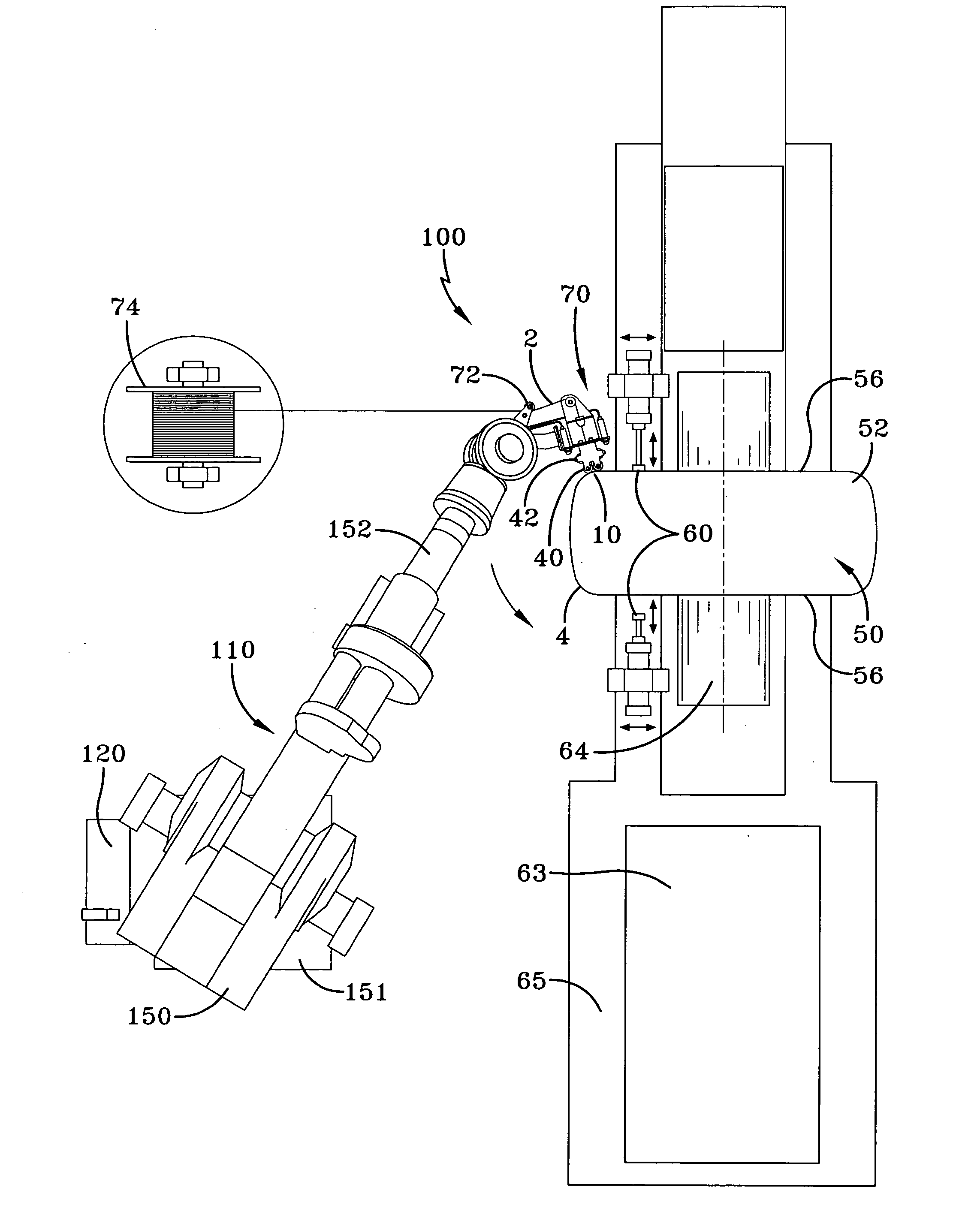 Radially expansible tire assembly drum and method for forming tires