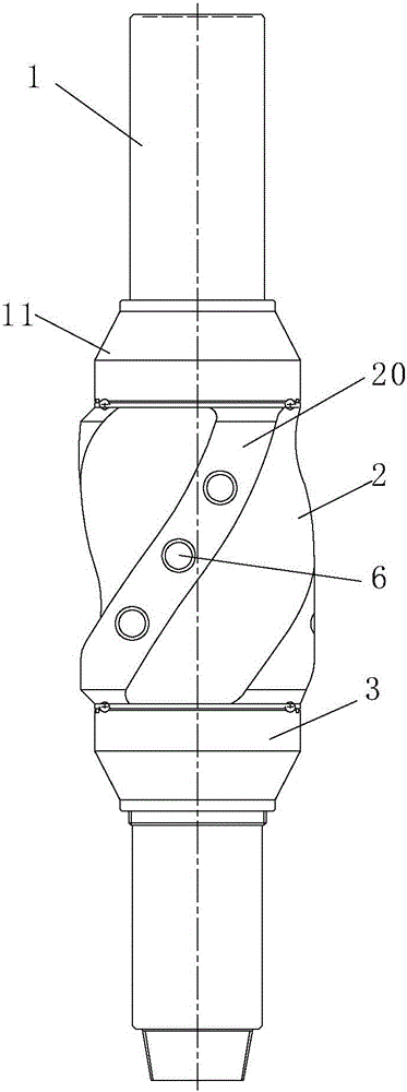 Torque reducing and resistance reducing stabilizer