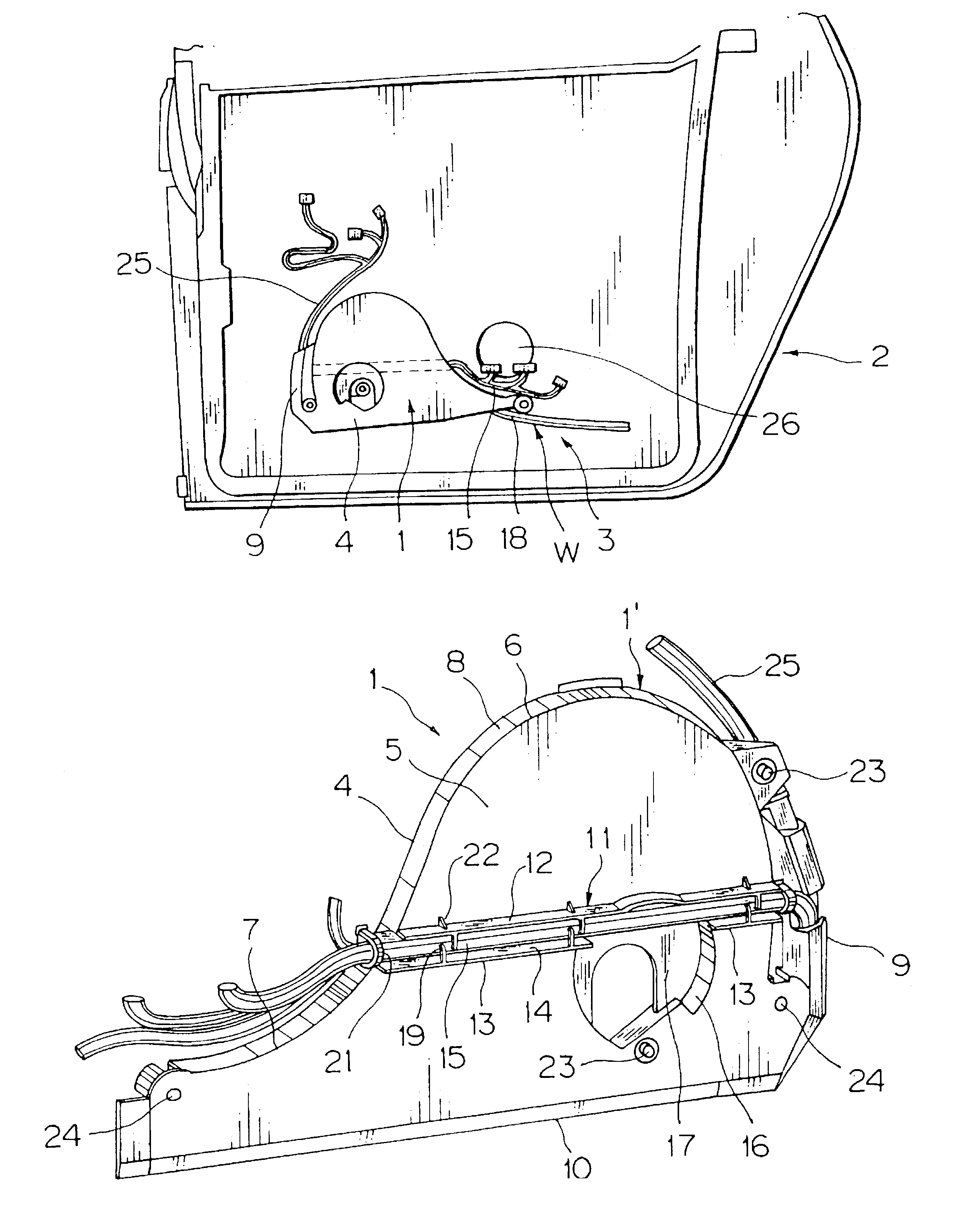 Door-use feed protector and a circuit assembly arranging structure using the same