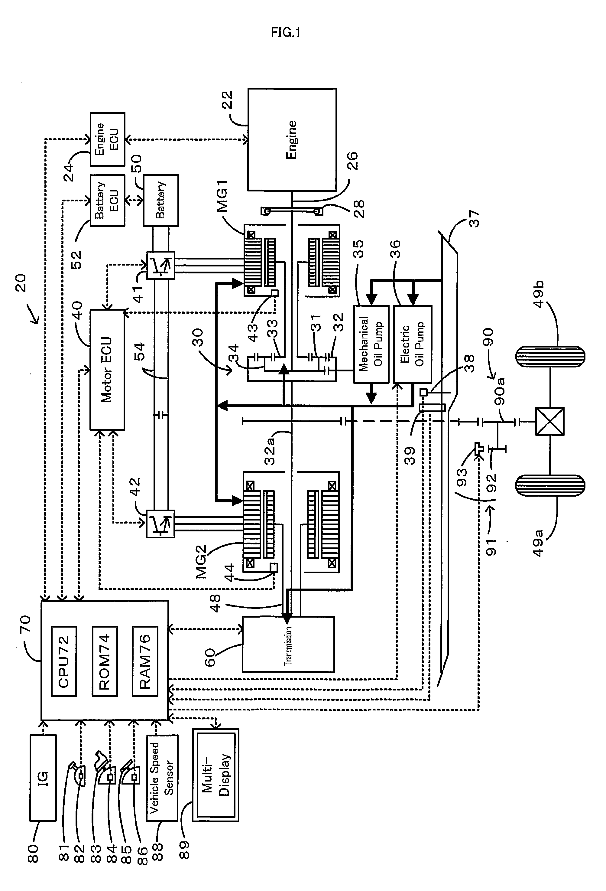 Driving Device, Motor Vehicle Equipped With Driving Device, and Control Methods of Driving Device and Motor Vehicle