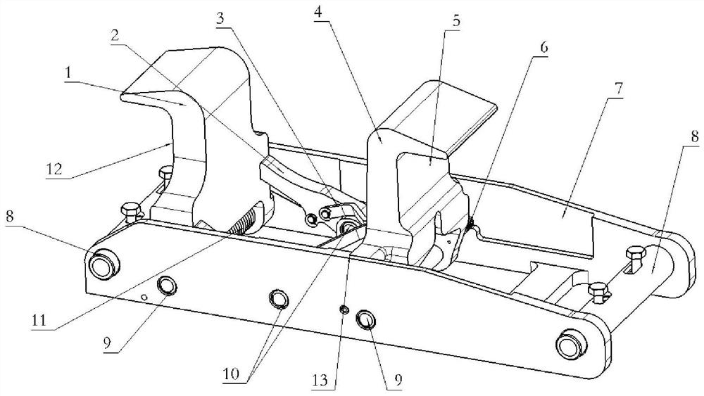 Bidirectional limiting device capable of realizing large limiting distance in container type freight transport system of civil aircraft