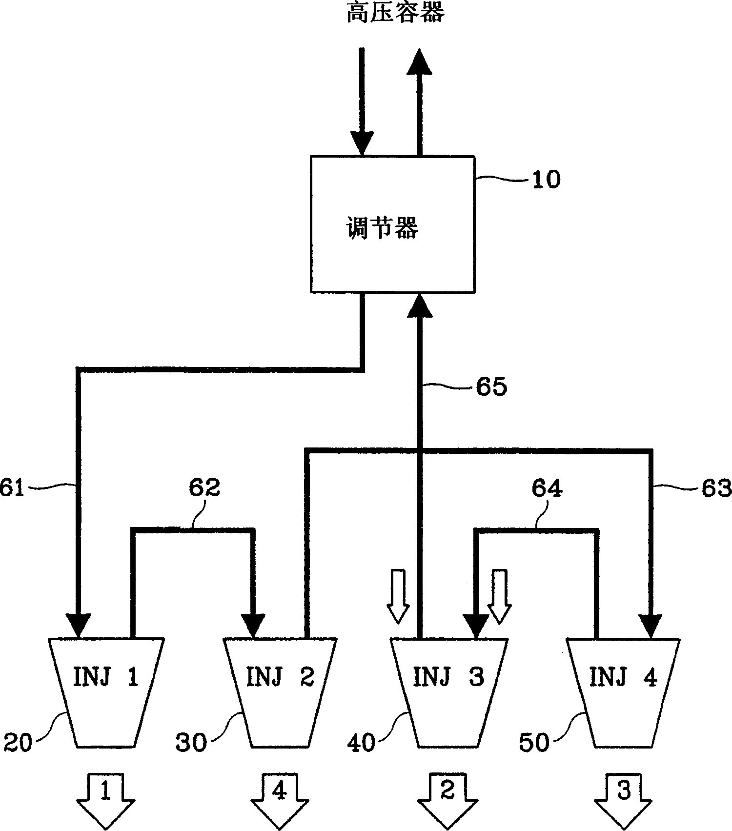 Fuel hose arrangement for liquefied petroleum ejecting engine