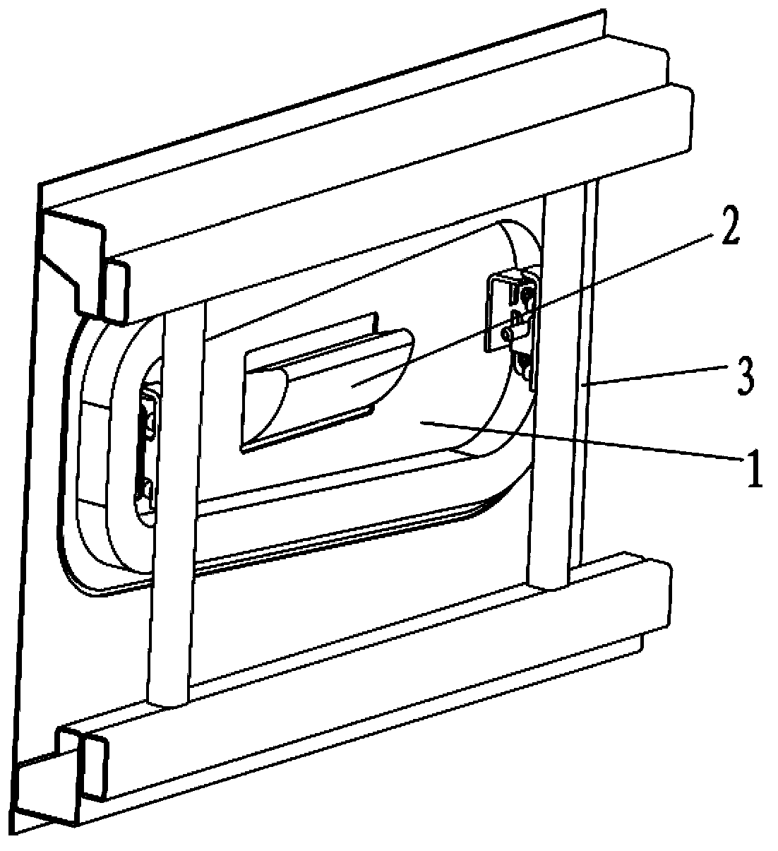 Side compartment door mounting hinge