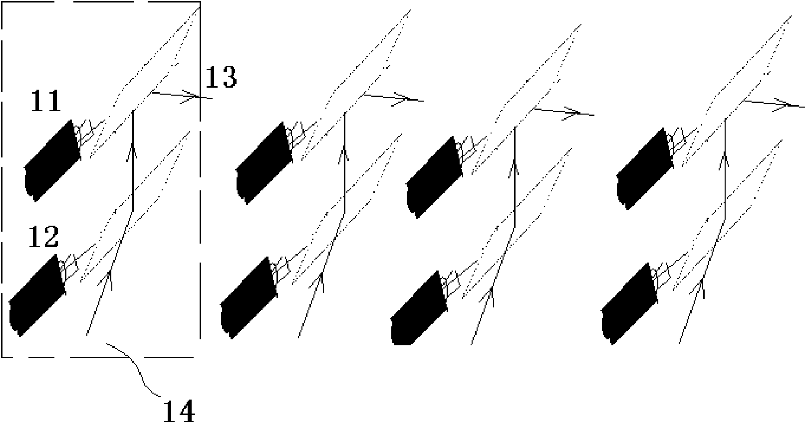 Method for realizing display of image and character in three-dimensional space by laser scanning