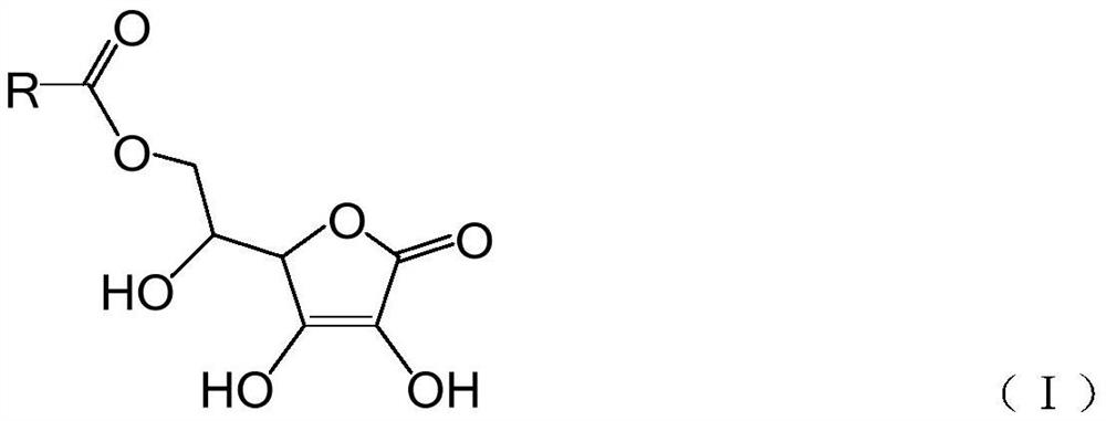 Green synthesis method of vitamin C higher fatty acid ester