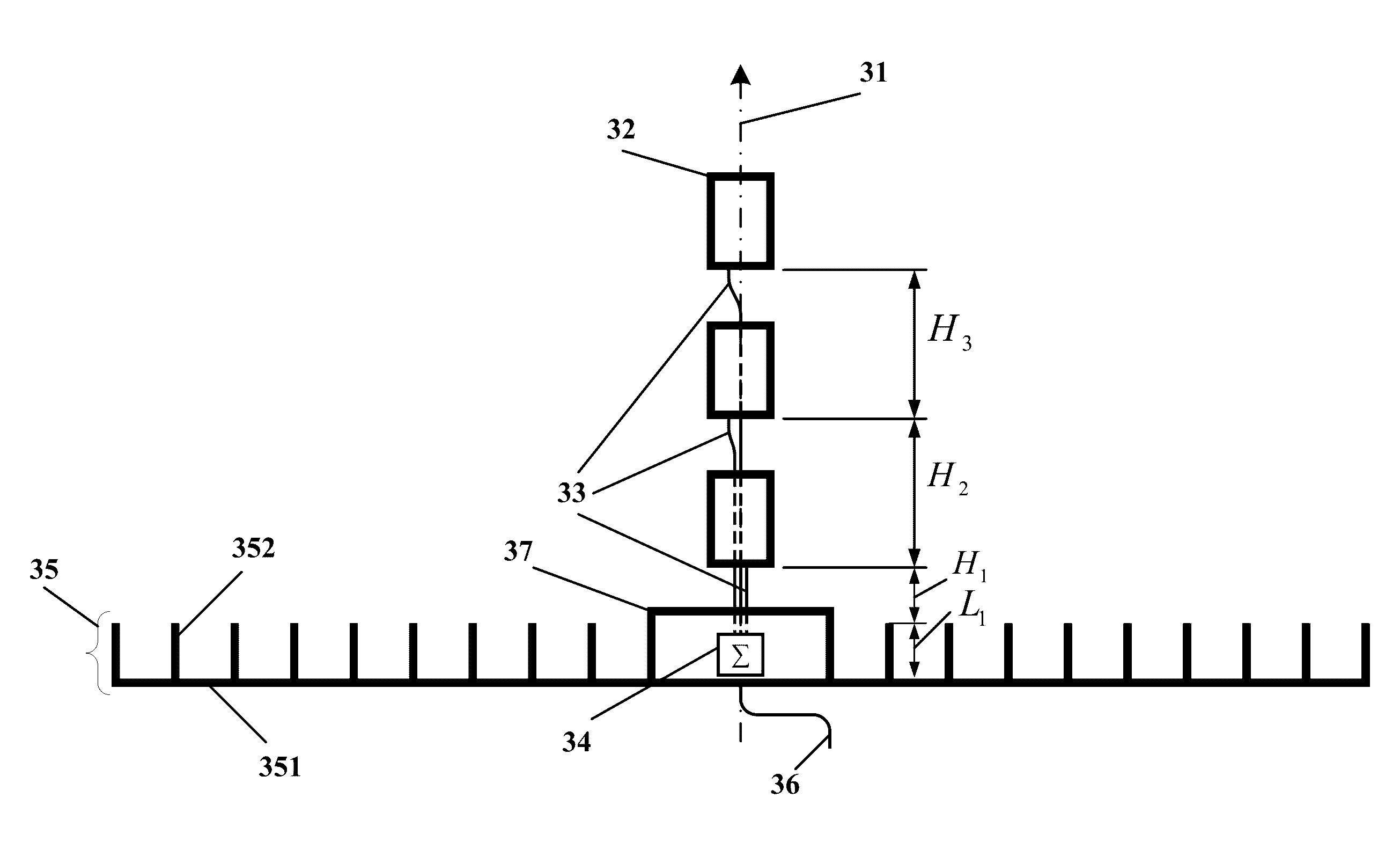 Antenna system with reduced multipath reception