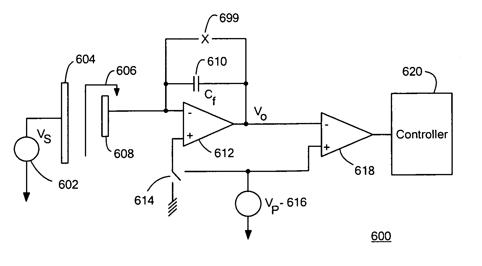 Non-contact high-voltage electrometer architecture with low-voltage feedback