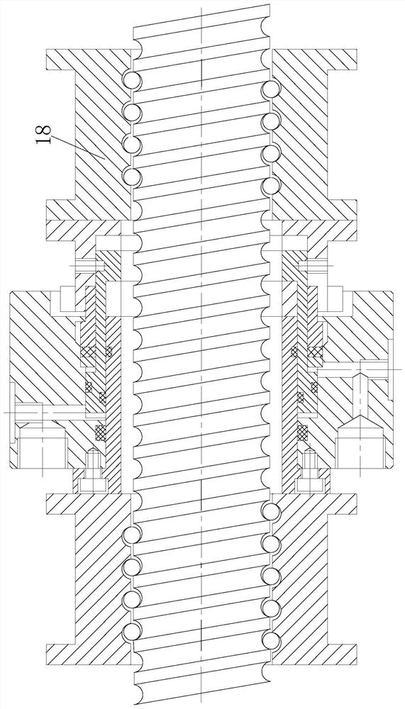 Pressure medium spring and transmission nut using same