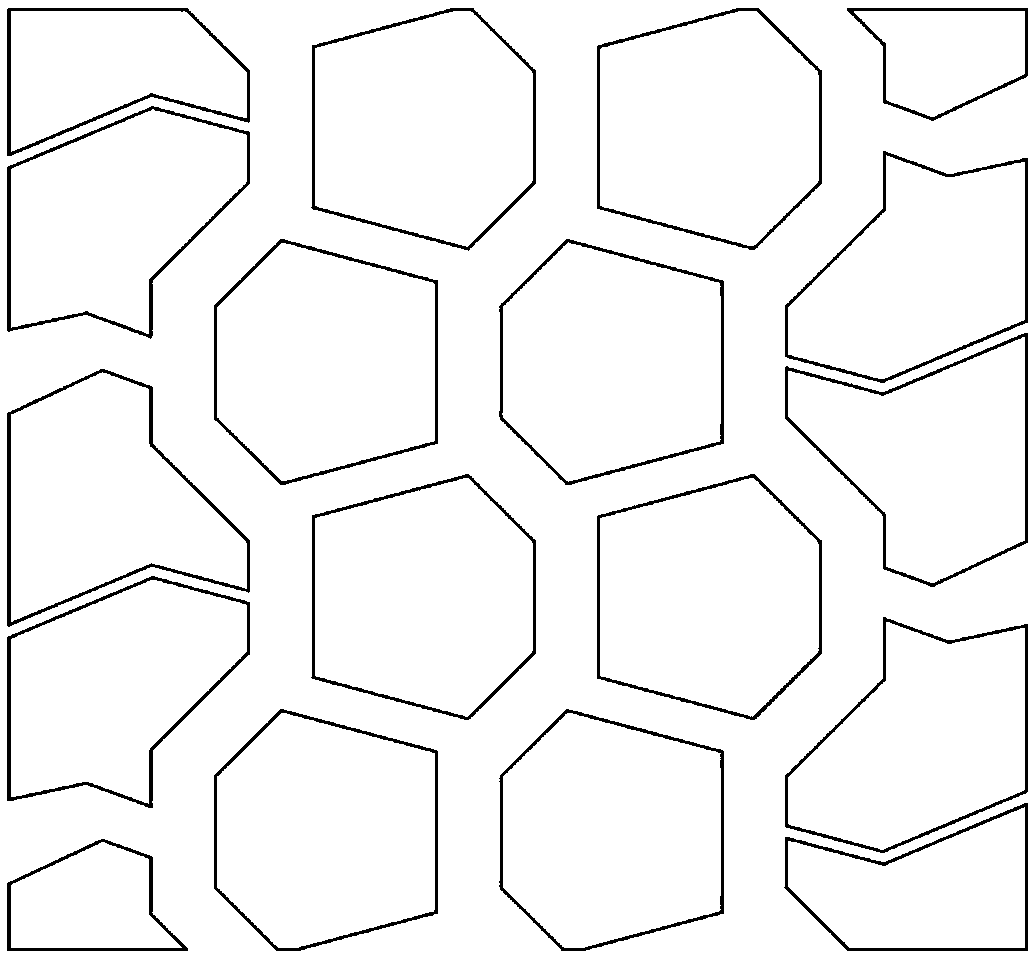 Method for quickly generating tire tread pattern normal stiffness cloud diagram