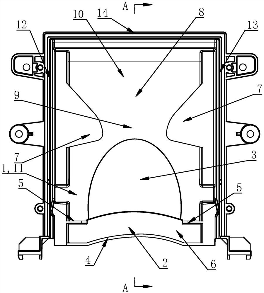Water injection box structure of washing machine and washing machine