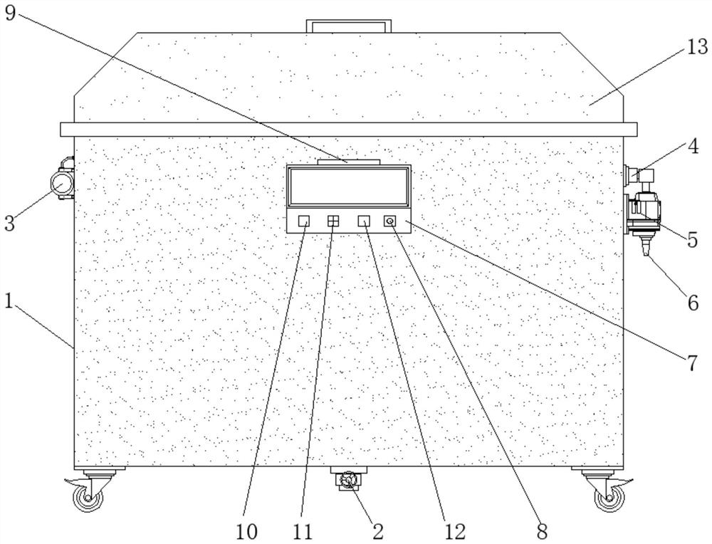 Mung bean stuffing processing device integrating washing, soaking and cooking