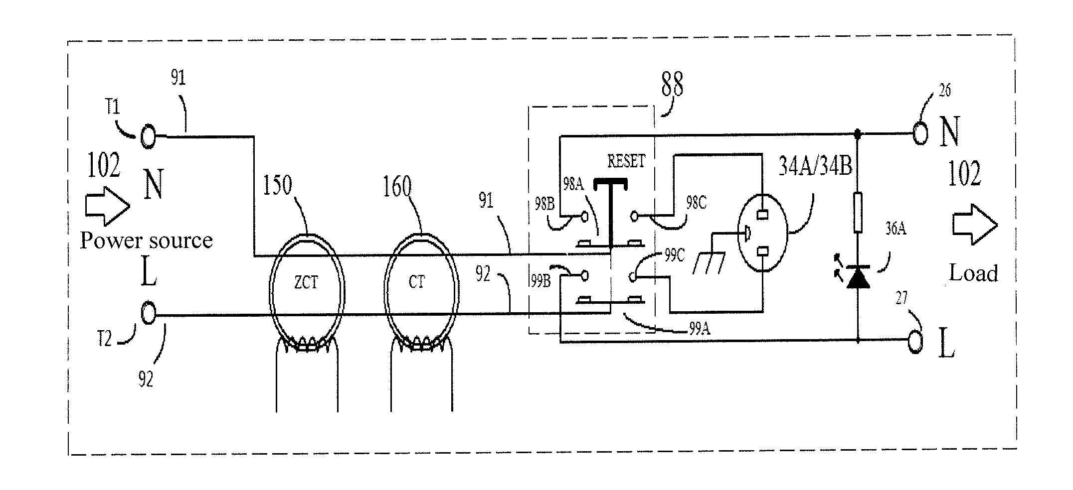 Circuit protection device with automatic fault monitoring and detection function