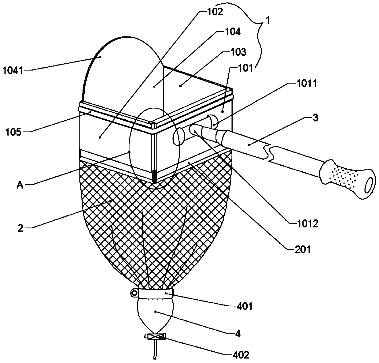 Collecting device suitable for periphytic algae