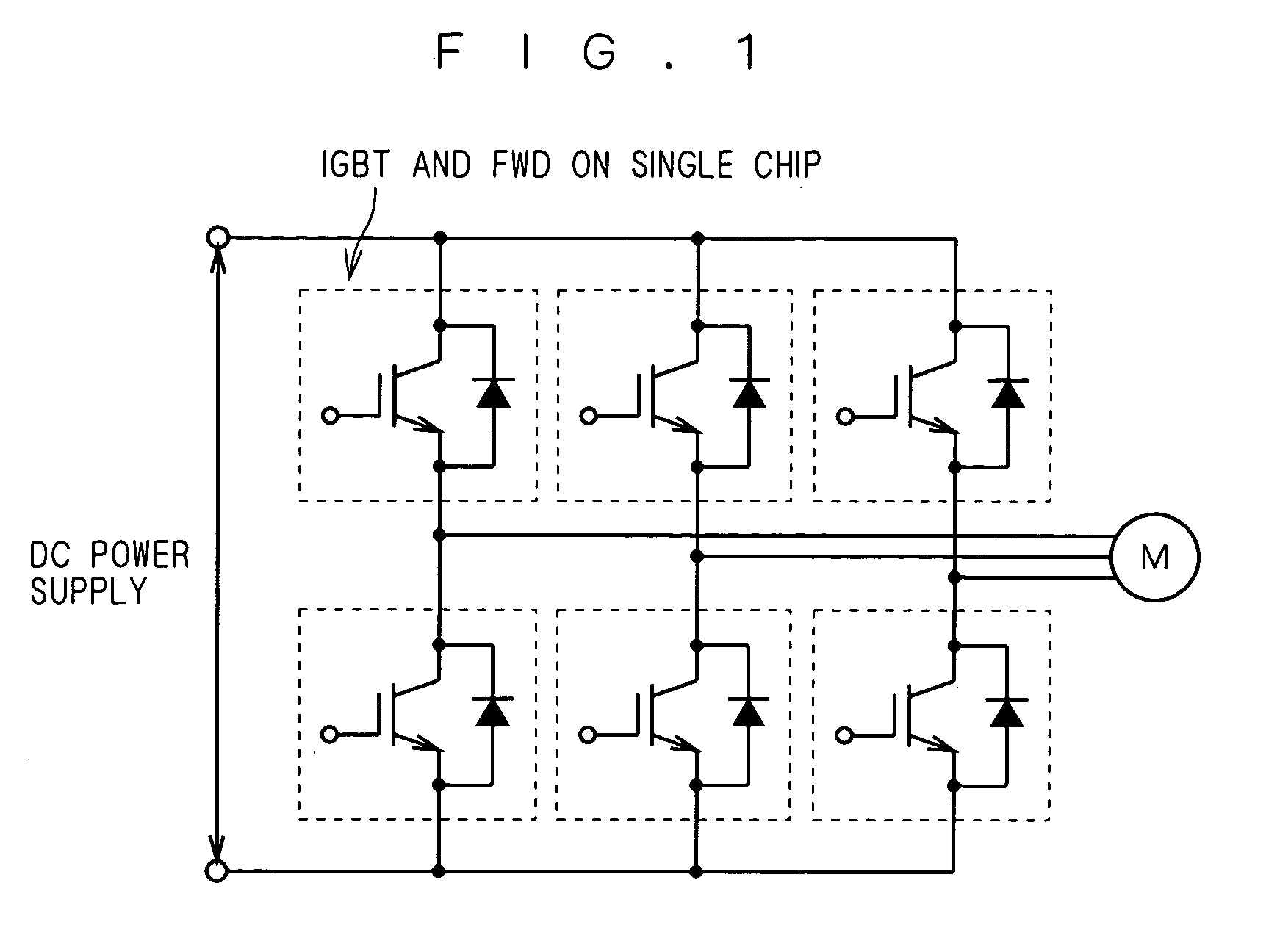 Insulated gate bipolar transistor with built-in freewheeling diode