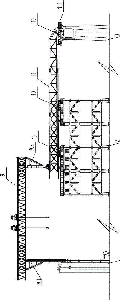 Walking type multipoint pushing construction method and walking type multipoint pushing construction system for steel box girder