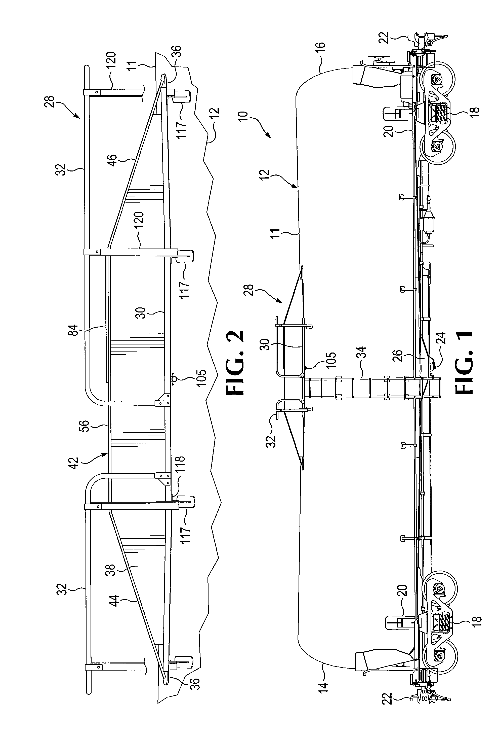 Protective structure for top of tank car