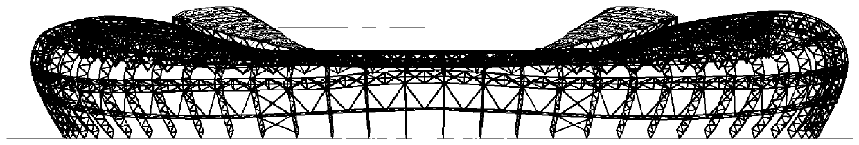Suspension type roof for stadium transformation and roof construction method