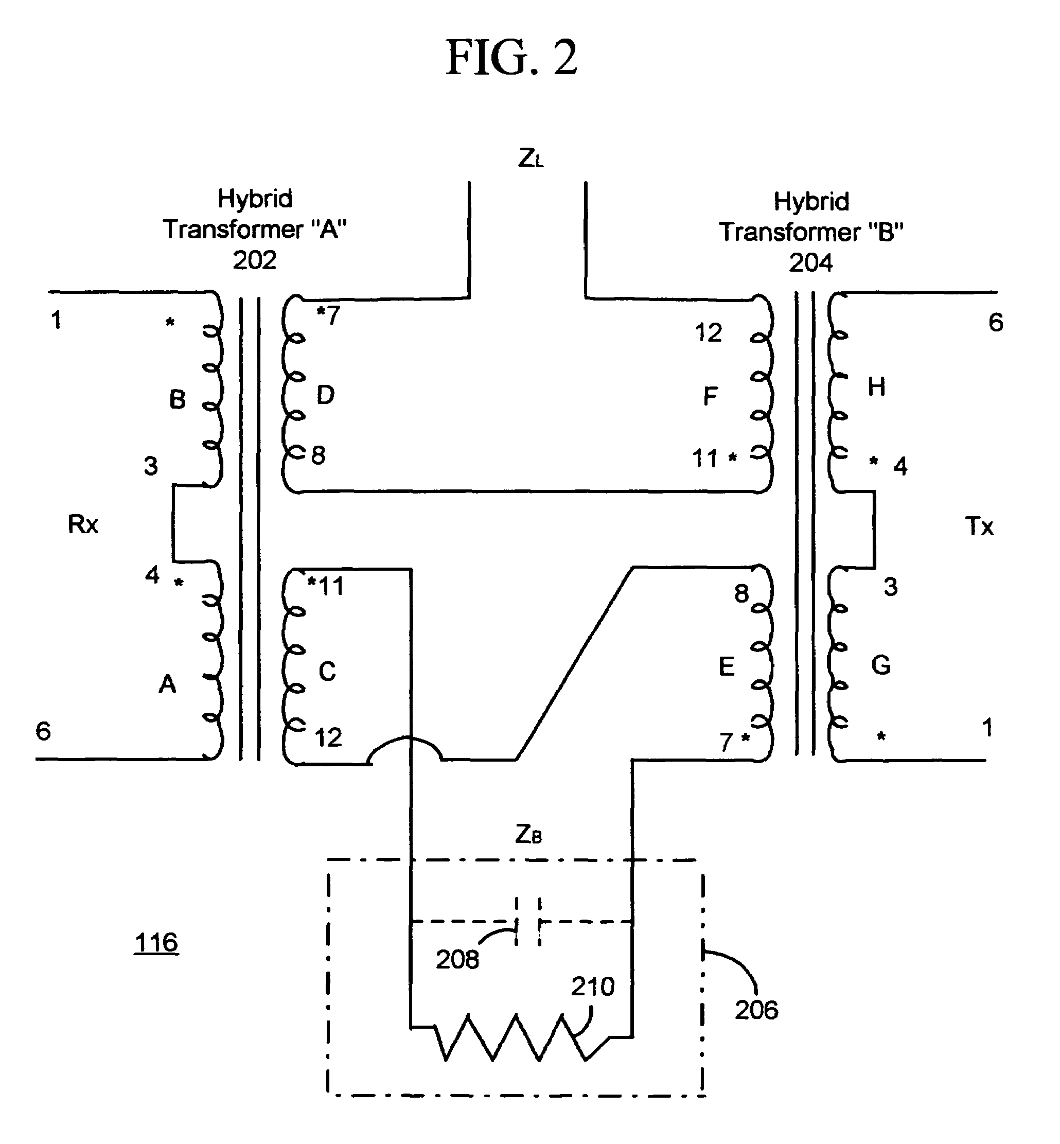 Cordless telephone-to-sound card interface adapter having a hybrid transformer circuit