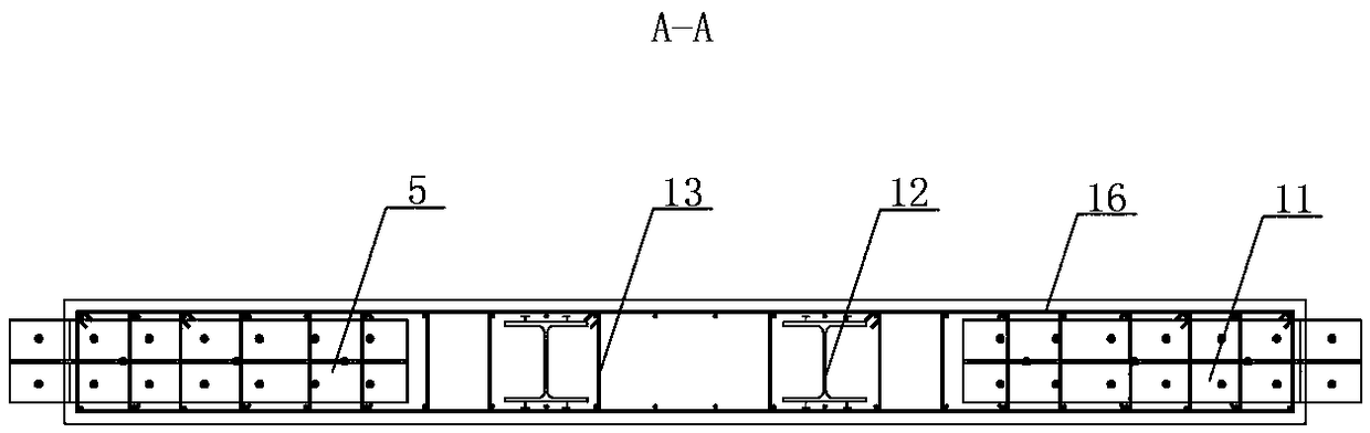 L-shaped rigid jointed limb wall with pre-embedded jointed beam section and its construction method