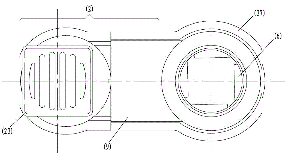 A kind of swirl type drainage concentrator for building kitchen