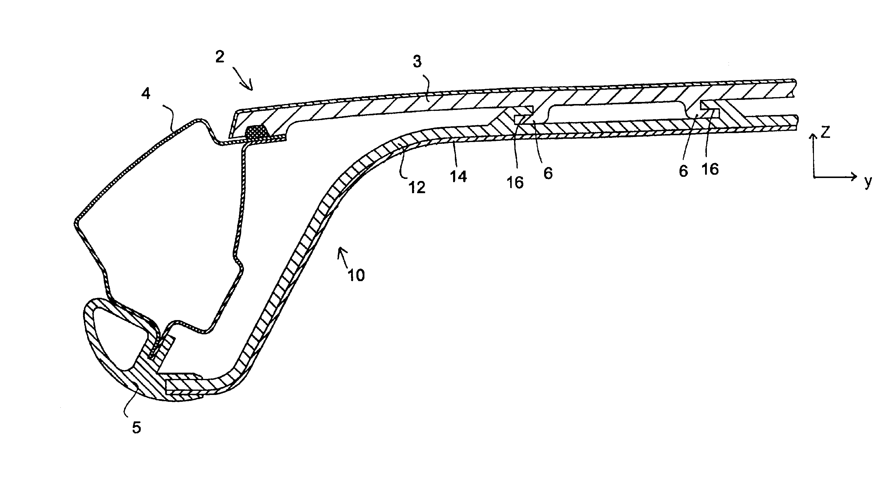 Roof component, in particular an inner liner for a vehicle roof, and a method of producing same