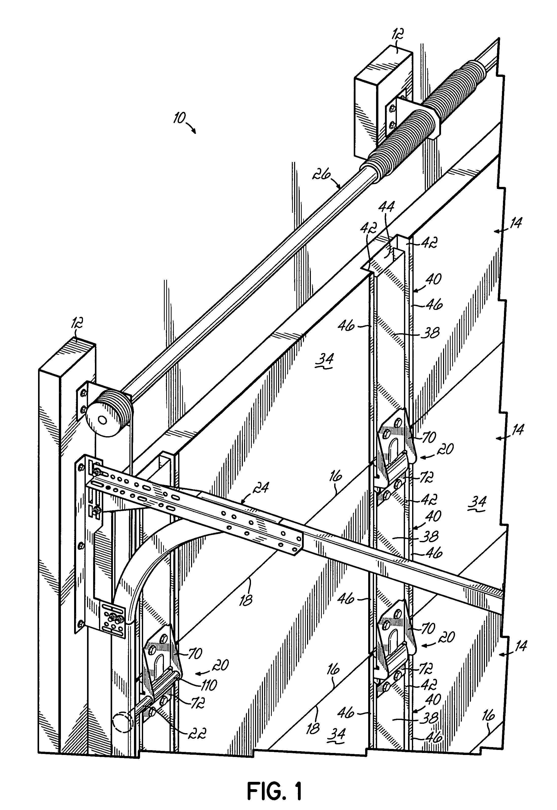 Overhead sectional door, hinge and stile assembly