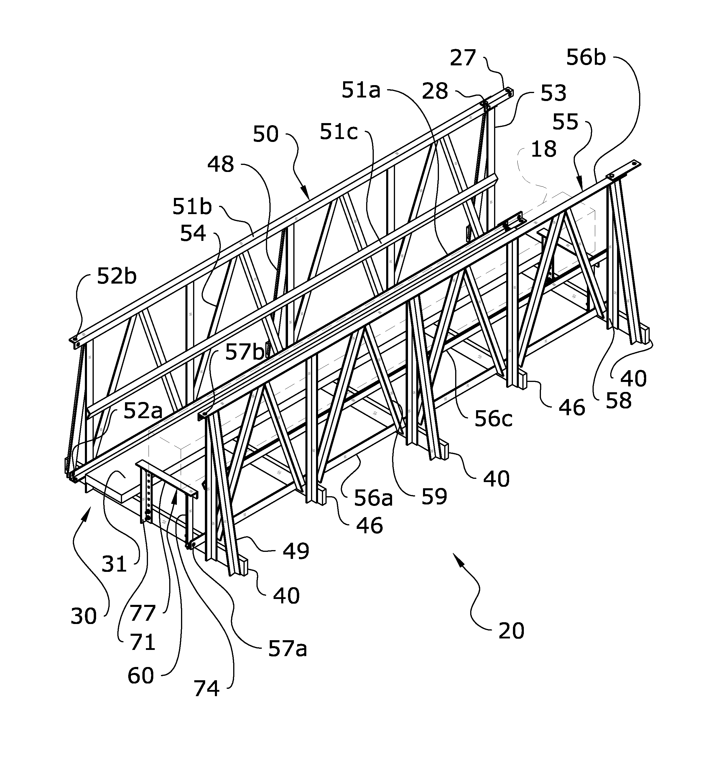 Catwalk and conveyor support system for grain handling