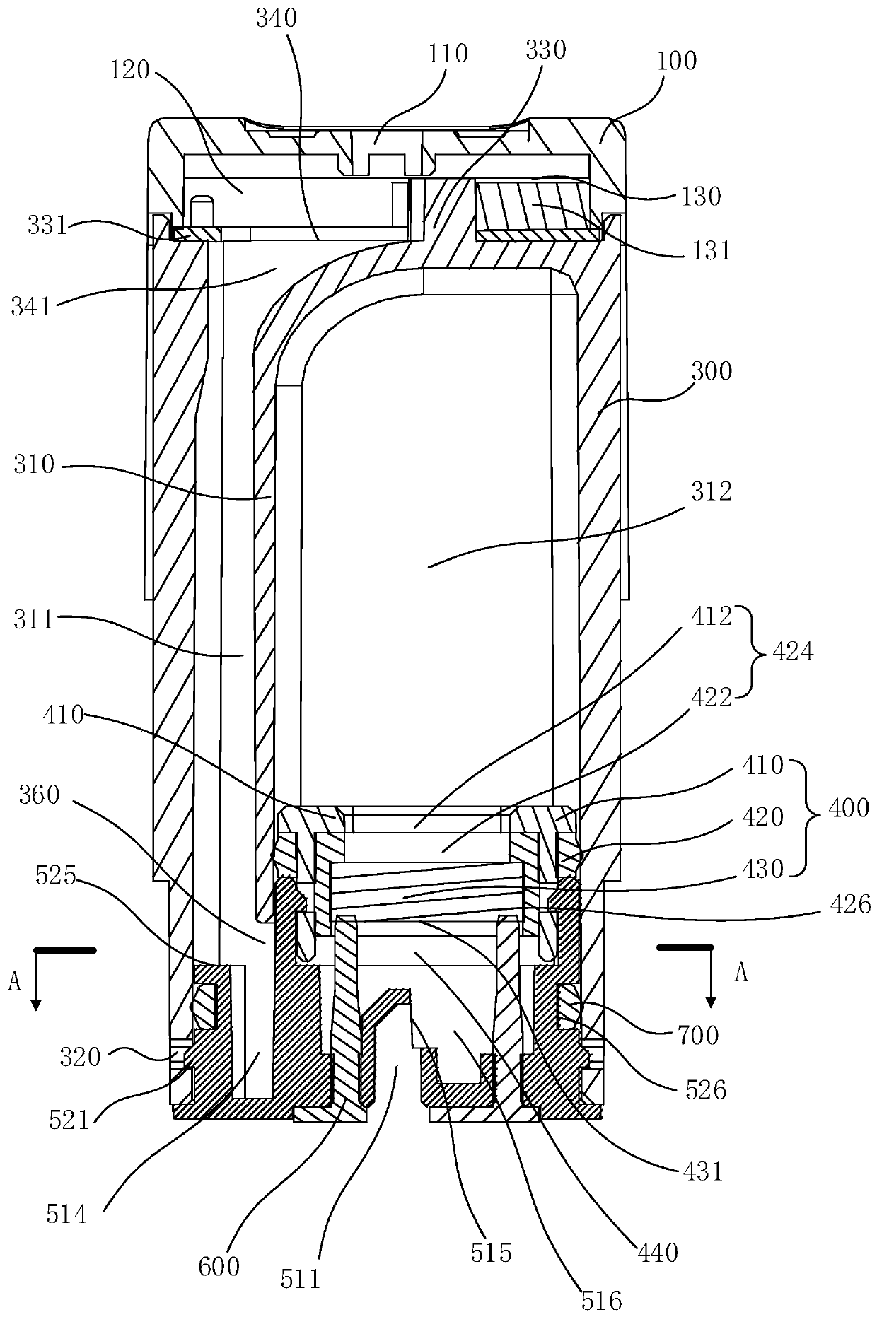 Electronic cigarette and atomization device thereof