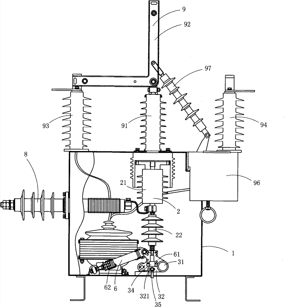 Permanent-magnetic high-voltage vacuum circuit breaker