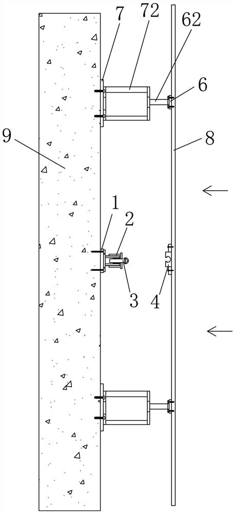 A Quickly Replaceable Magnetic Suction Wall Panel Installation Structure