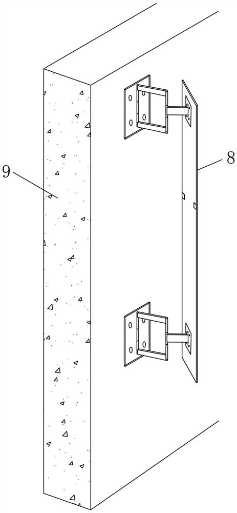 A Quickly Replaceable Magnetic Suction Wall Panel Installation Structure