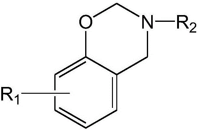 Dibenzoxazine monomer containing ortho-position maleimide groups and preparation method thereof