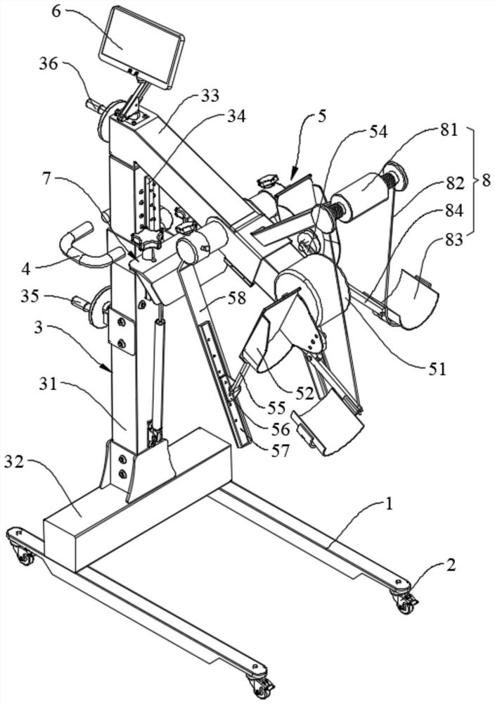 Crank sliding block type rehabilitation training device